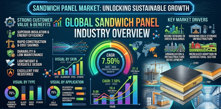 Building Smarter, Faster, and Greener: How the Global Sandwich Panel Market Is Revolutionizing Construction on Its Way to USD 21.4 Billion by 2035